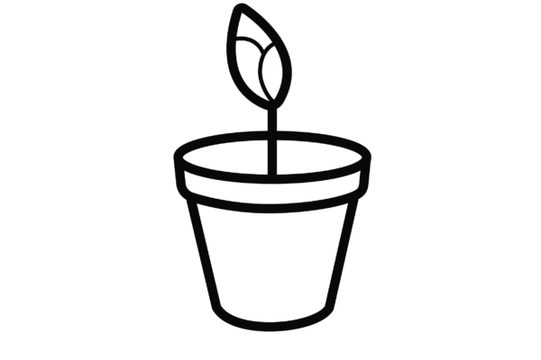 Plant on pot icon